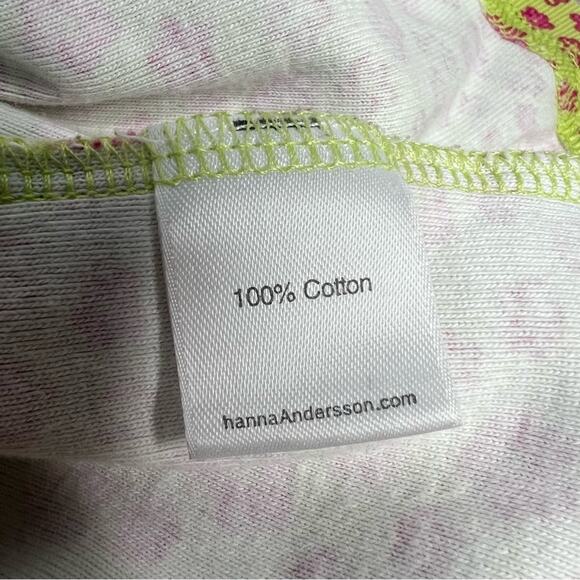 Hanna Andersson 60 3-6 Months Dress Green Pink Floral Disty Floral Long Sleeve - Picture 7 of 9